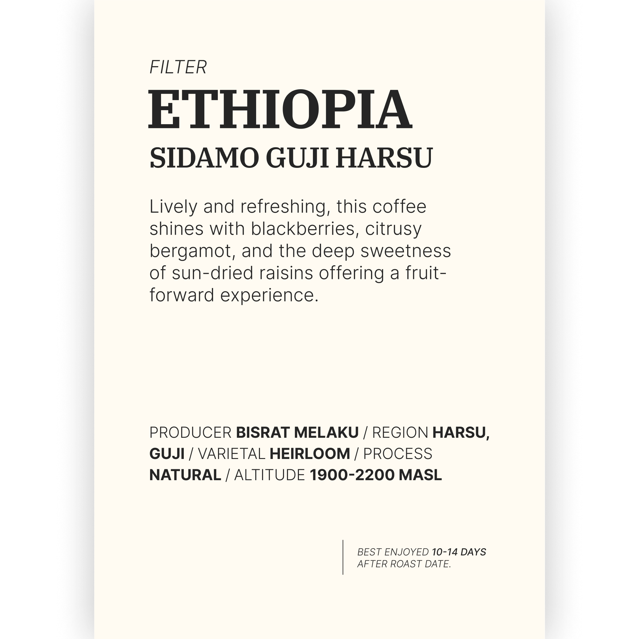 Sidamo Guji Harsu